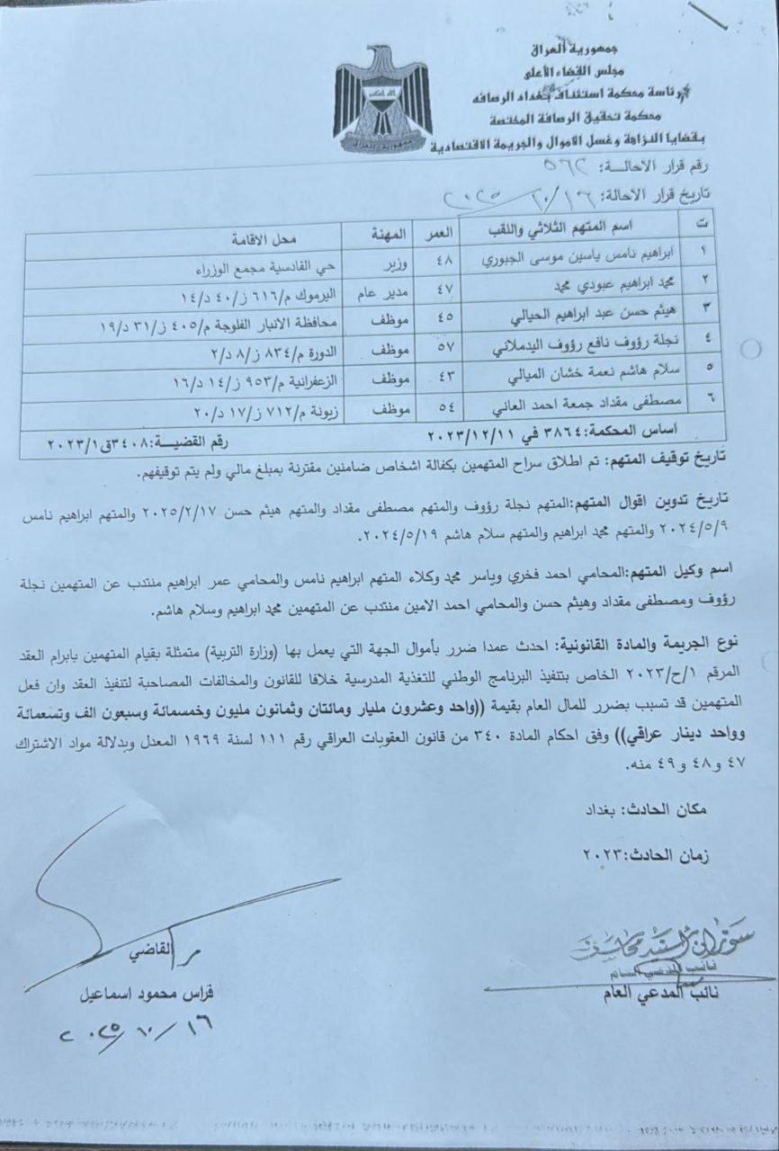 إحالة وزير التربية إلى محكمة الجنايات بتهمة الإضرار بأموال الدولة بـ21 مليار دينار