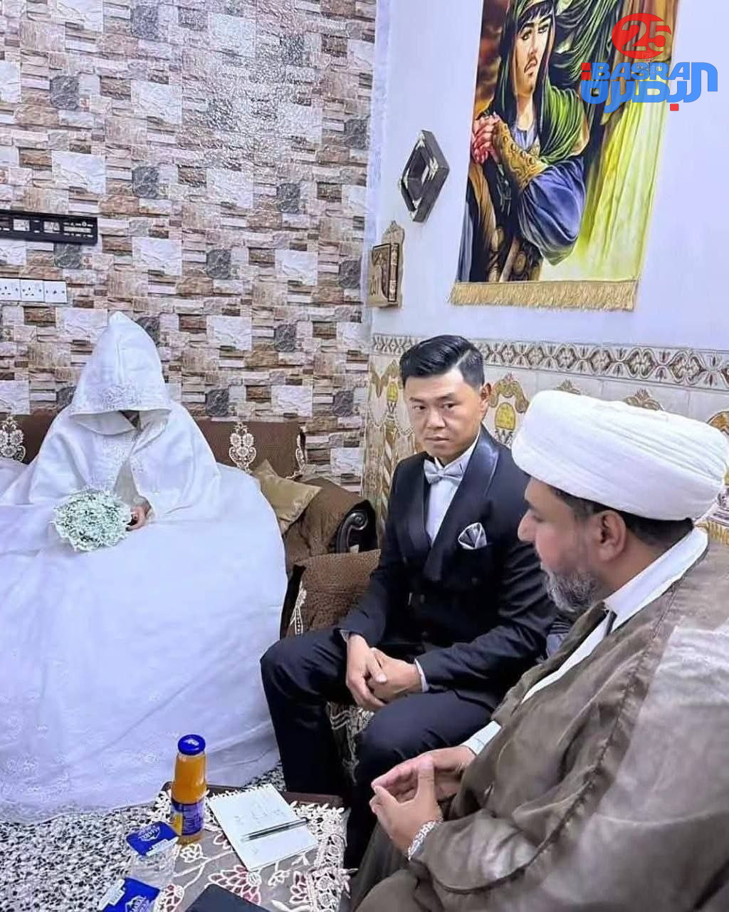 مواطن صيني يتزوج زميلته العراقية التي تعمل في الشركة الصينية في محافظة الديوانية