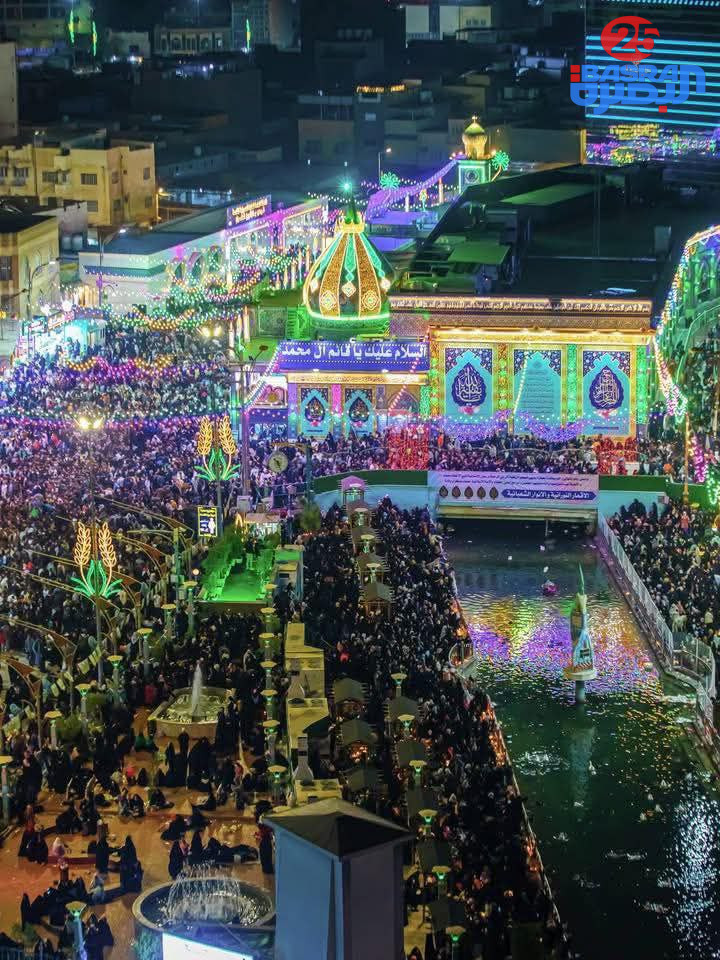الآلاف من الزائرين يحيون ليلة النصف من شعبان عند مقام الإمَام المهدي “عليه السلام” بكربلاء المقدسة في ذكرى ولادته