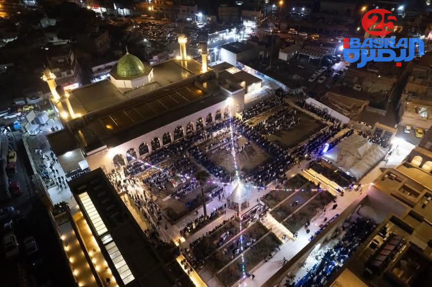 الآف المصلين يقيمون صلاة ليلة القدر في جامع النوري الكبير بالموصل لأول مرة منذ تفج–يره على يد العص—ابات الارها—بية، وبعد إعادة ترميمه