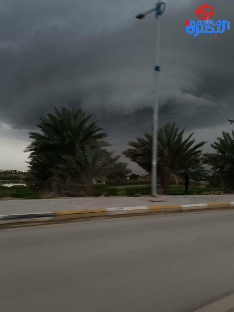 بالصورة .. اعصار في محافظة واسط نتيجة تدهور الحالة الجوية