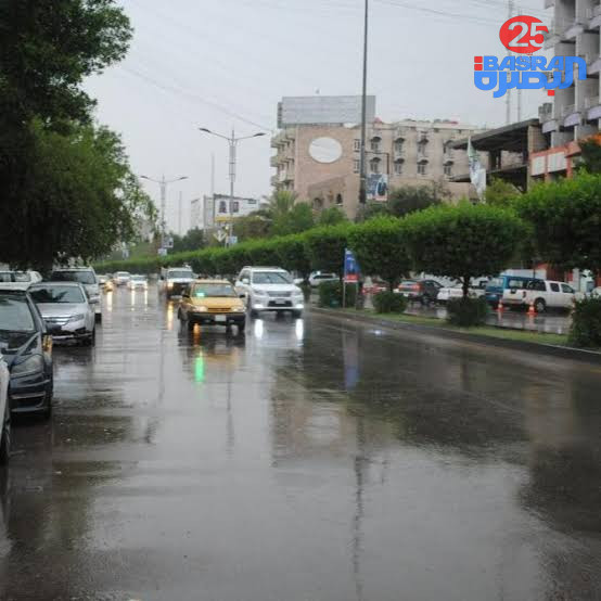 هطول الامطار في محافظة العمارة